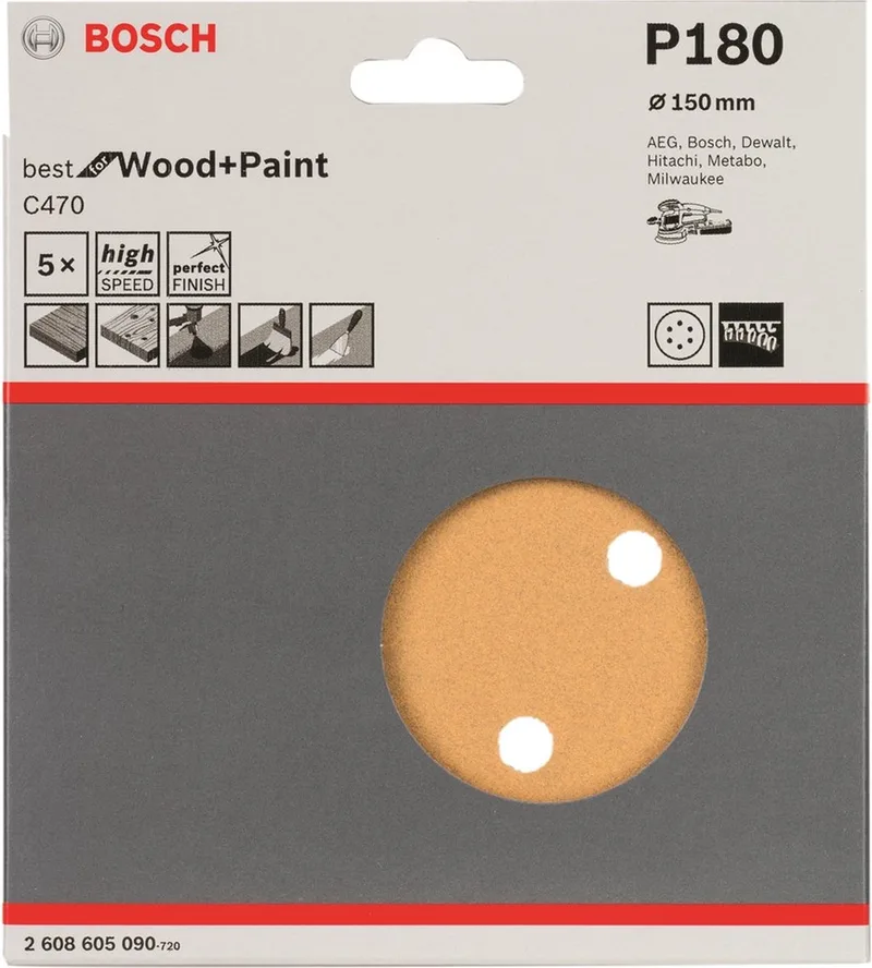 Schuurpapier - EX RWT 150MM K180 5 by Bosch Professional – product image