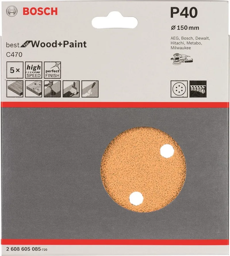 Schuurpapier - EX RWT 150MM K40 5 von Bosch Professional – Produktbild