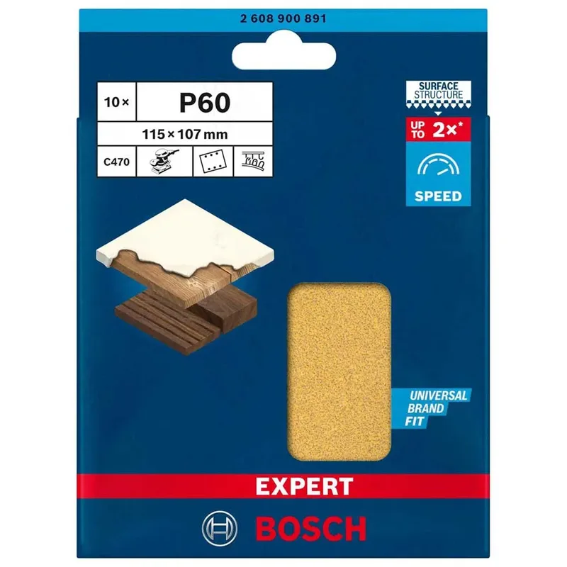 Schuurvel 115x107 klit k60 best w+p(10) by Bosch Professional – product image 3 of 3