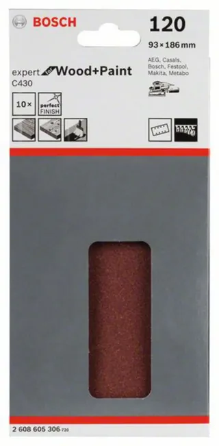 Schuurvel Klithechting - K 120 - 10 Stuks by Bosch Professional – product image 2 of 2