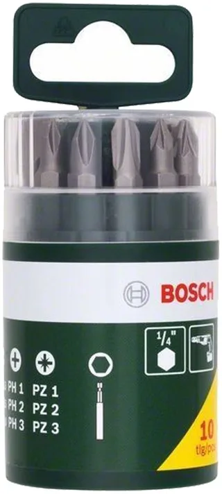 set schroefbits - 10-delig van Bosch – productafbeelding 1 van 2