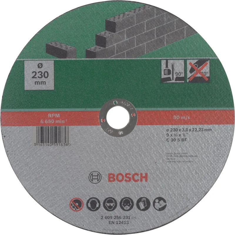 slijpschijf - Voor steen - 230 x 3 mm - recht von Bosch Professional – Produktbild