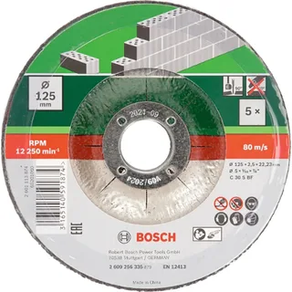 slijpschijven set - Voor steen - 125 x 2,5 mm - gebogen - 5 stuks by Bosch Professional – product image 3 of 4