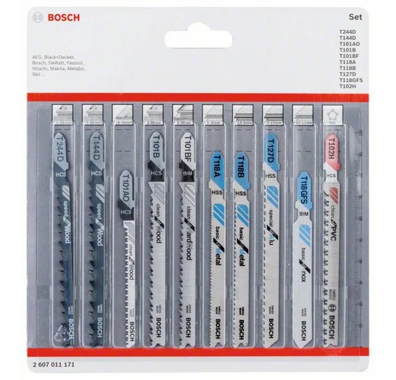 Stichsägeblatt Stichsägeblatt-Set All in One, 10-teilig 2607011171 de Bosch Professional – image du produit 2 sur 2