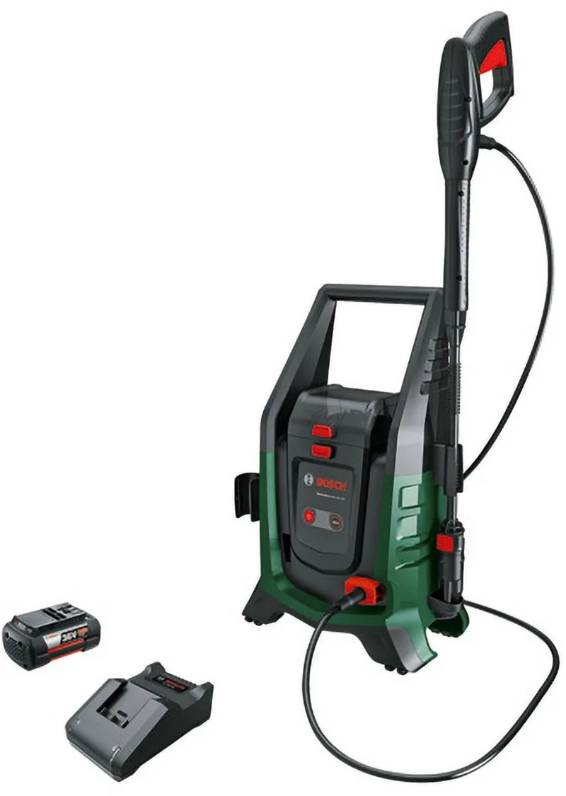 Tuinapparatuur - 36V ACCU-hogedrukreiniger 100 bar, 1x accu 4,0 Ah Li-Ion, lader 06008C7002 van Bosch – productafbeelding