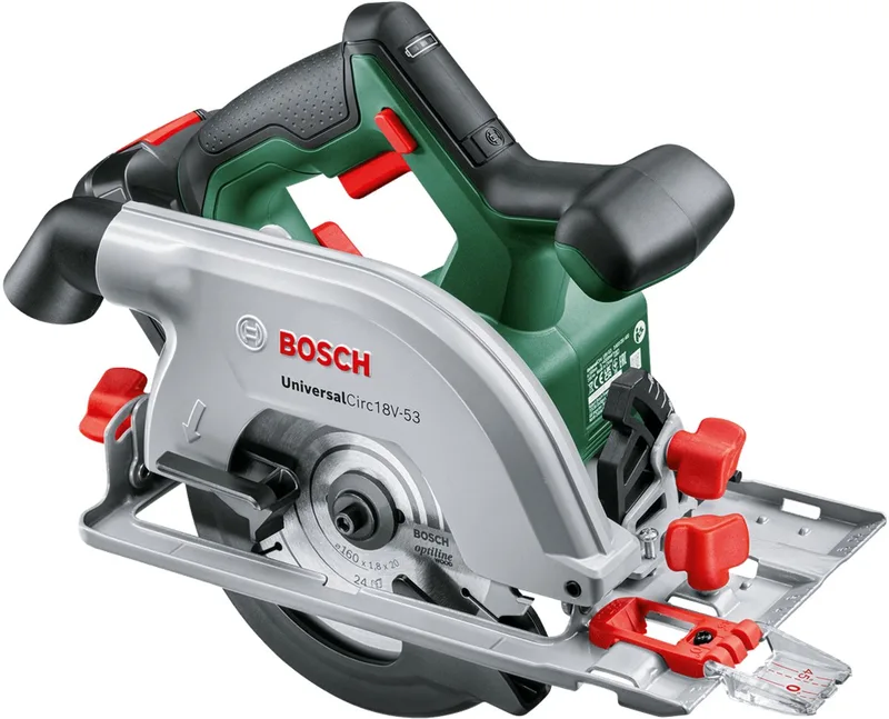 UniversalCirc 18V-53 Accu cirkelzaag - Met 18V accu & lader - Zaagblad 160 mm van Bosch – productafbeelding 1 van 6