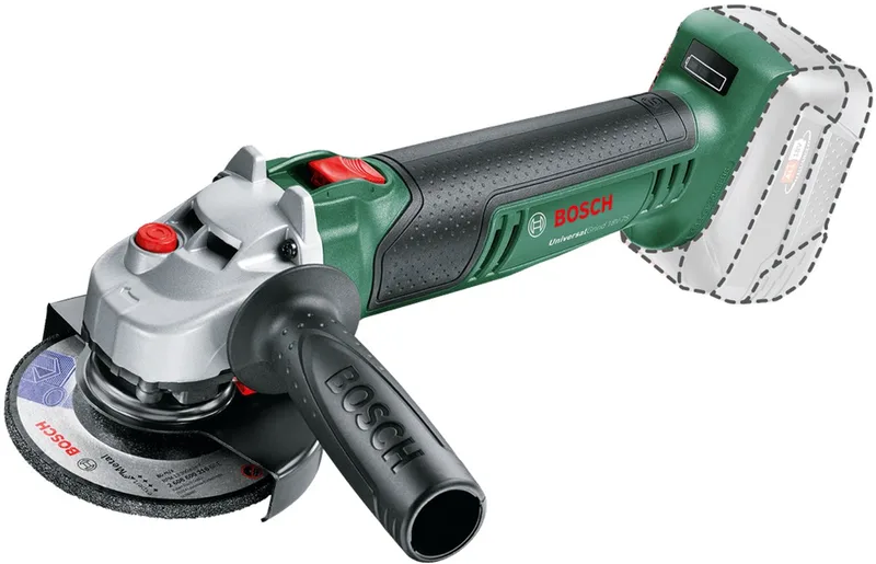 UniversalGrind 18V-75 Haakse slijper - 115 mm - Zonder slijpschijf - Zonder 18V accu en lader de Bosch Home & Garden – image du produit