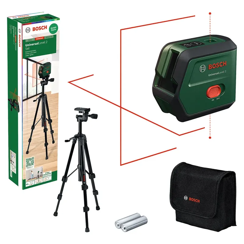 UniversalLevel 2 Set Kruislijnlaser Reikwijdte (max.): 12 m von Bosch – Produktbild 3 von 6