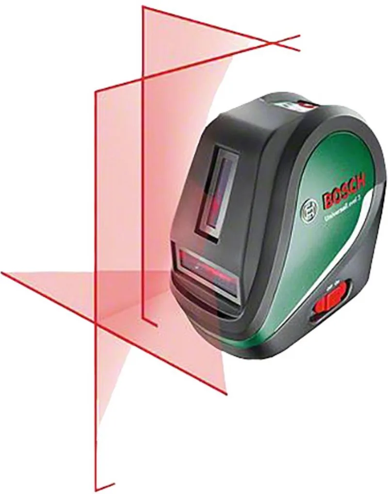 UniversalLevel 3 - Kruislijnlaser - Loodpunt boven en onder - Inclusief batterijen - Opbergetui by Bosch Home & Garden – product image