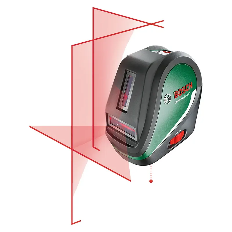 UniversalLevel 3 Maxi-Set Kreuzlinienlaser selbstnivellierend Reichweite (max.): 10 m fra Bosch Home & Garden – produktbillede 3 af 6