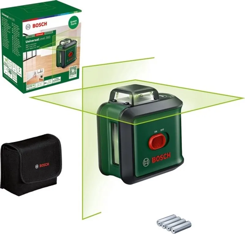 UniversalLevel 360 - 360° Kruislijnlaser - Inclusief Opbergetui en Batterijen - 4059952648071 by Bosch Home & Garden – product image