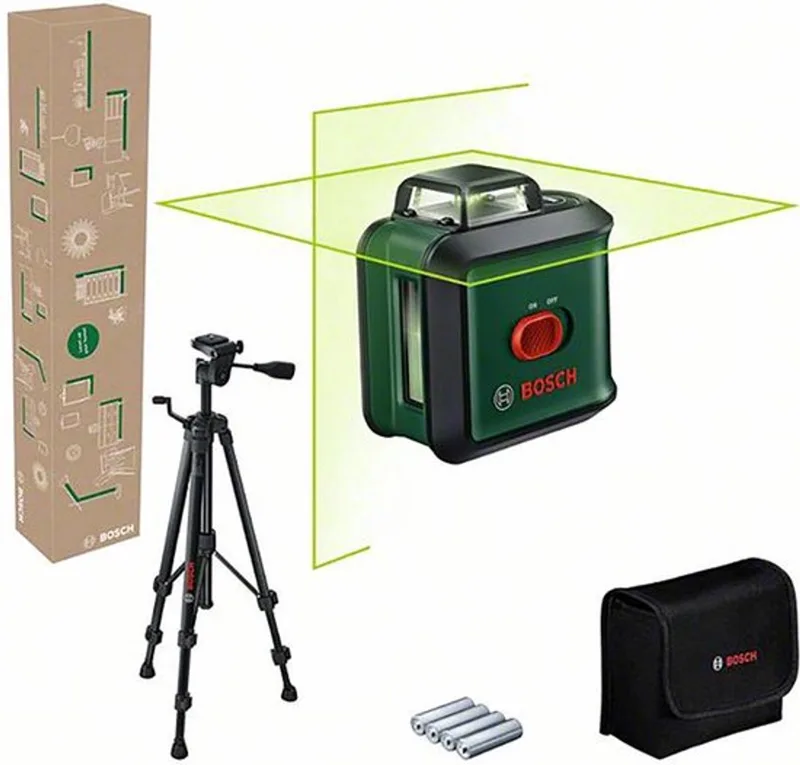 UniversalLevel 360 Set - 360° Kruislijnlaser - Inclusief Statief - Opbergetui - Batterijen by Bosch – product image