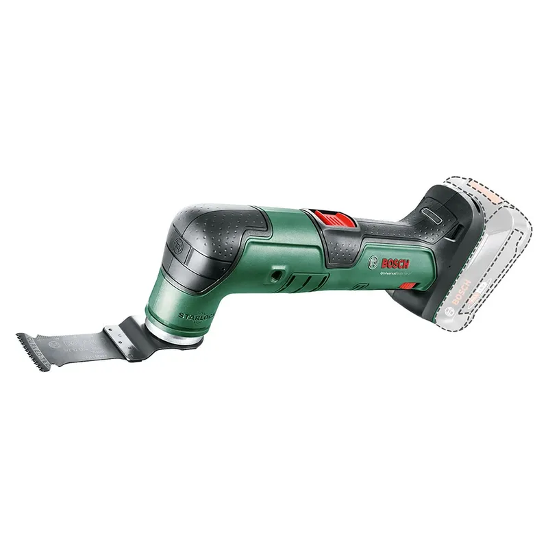 UniversalMulti 18V-32 - Multitool - Inclusief 6 vellen schuurpapier - segmentzaagblad - invalzaagblad - dieptestop en schuurvoet - Exclusief lader en accu van Bosch – productafbeelding 3 van 6