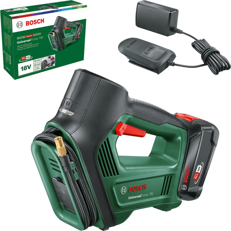 UniversalPump 18V Compressor - 10.3 bar - Met 18 V accu en lader de Bosch Home & Garden, Vert foncé – image du produit 1 sur 5