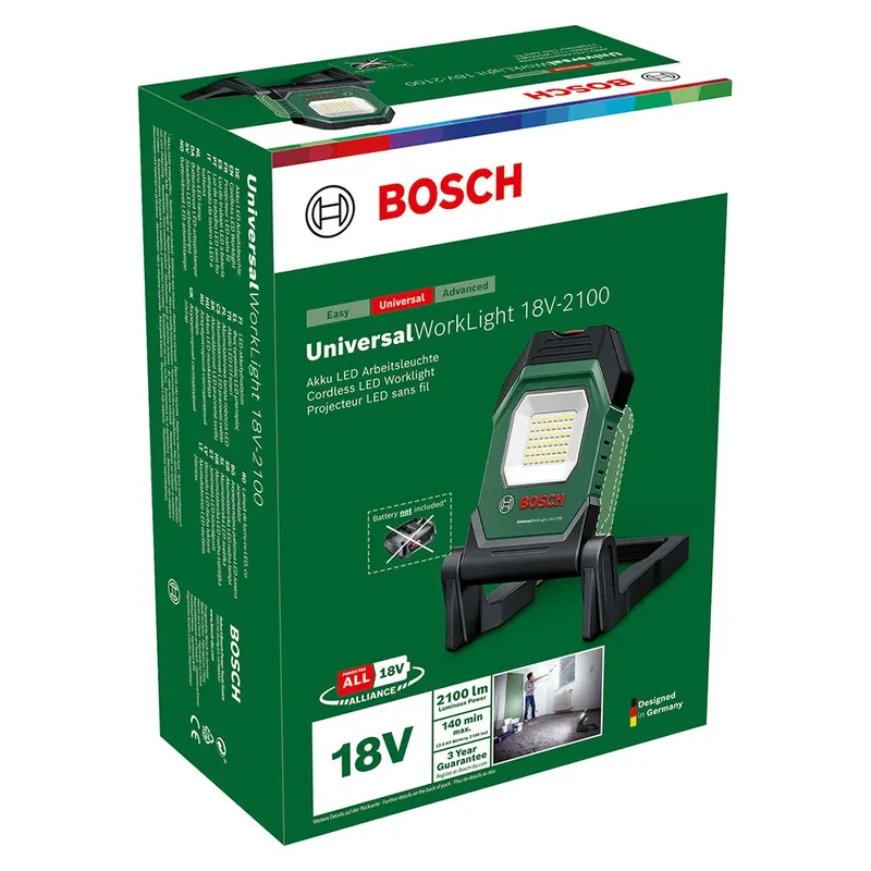 UniversalWorkLight 18V-2100 Akku-LED-Arbeitsleuchte 2100 lm Kaltweiß 06039A1300 by Bosch Home & Garden – product image 5 of 6