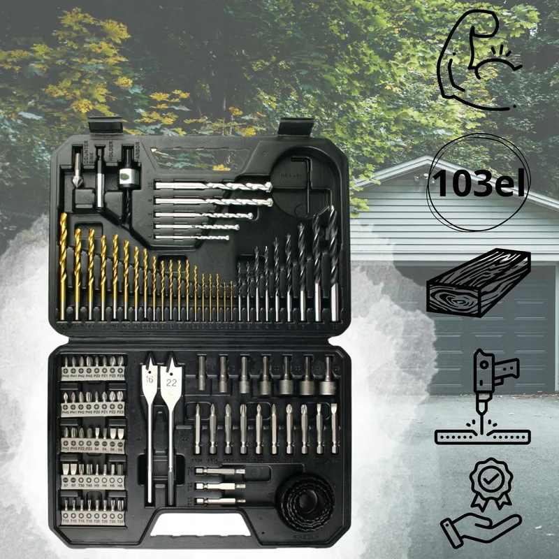 V-Line 103-delige set: bits, boormachine, poortzaag & meer von Bosch Professional – Produktbild