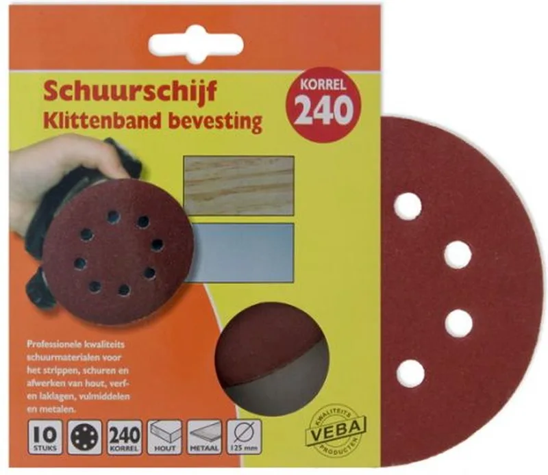 VEBA SCHUURSCHIJF KLITTENBAND 125MM 10ST P240 de Bosch Professional – image du produit