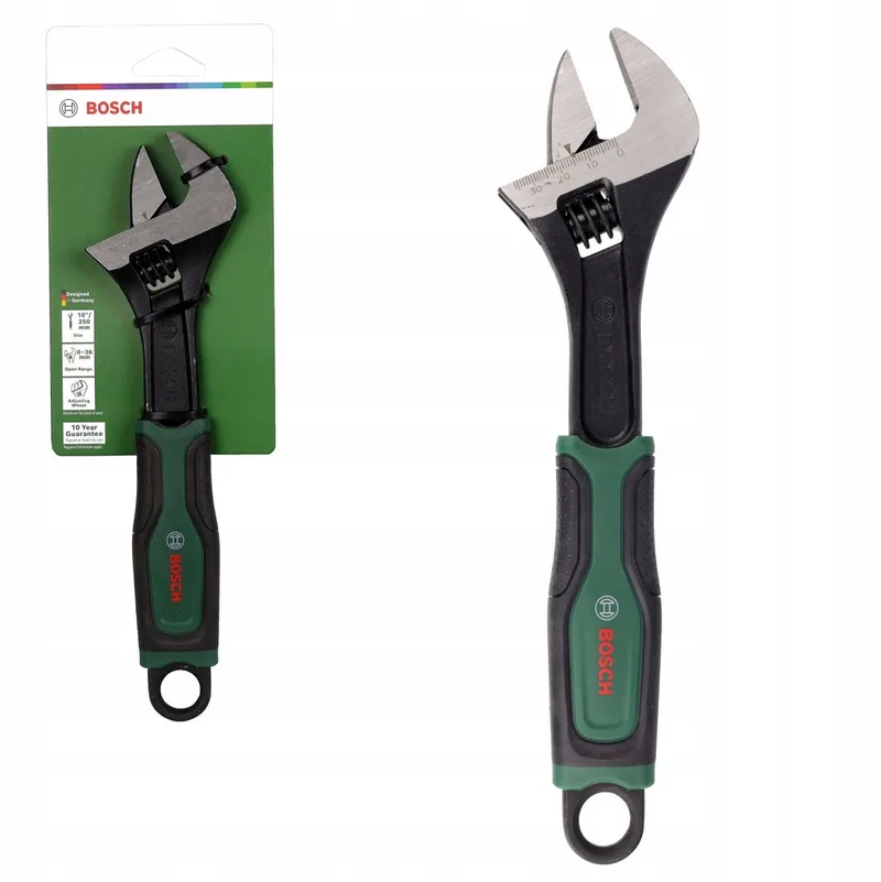 Verstelbare Moersleutel Bosch 250mm, Bekbreedte 0-36mm von Bosch Home & Garden, Grün – Produktbild 1 von 3