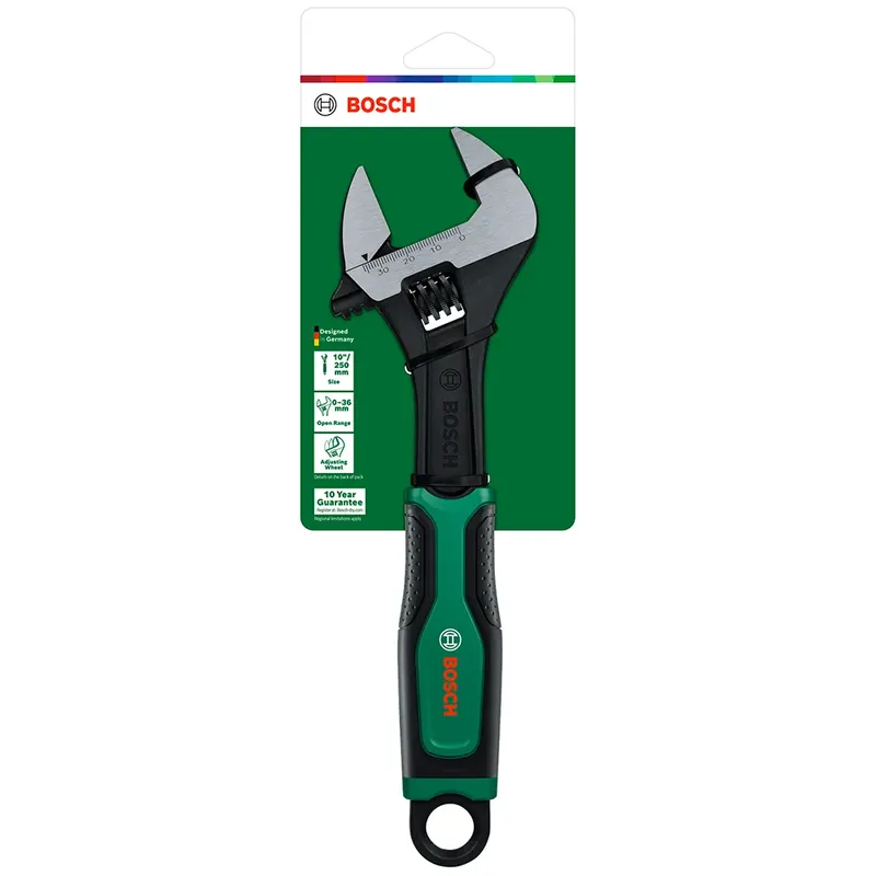 Verstelbare Moersleutel Bosch 250mm, Bekbreedte 0-36mm von Bosch Home & Garden, Grün – Produktbild 3 von 3