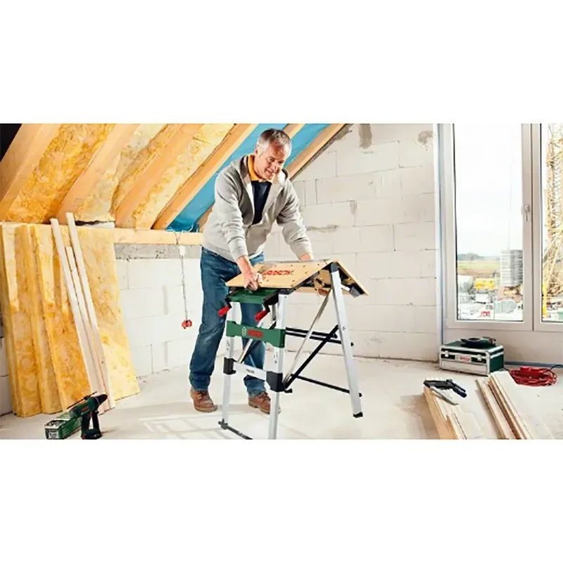Werkbank PWB 600, L/T/H: 78x75x85 cm van Bosch, Groen – productafbeelding 2 van 3