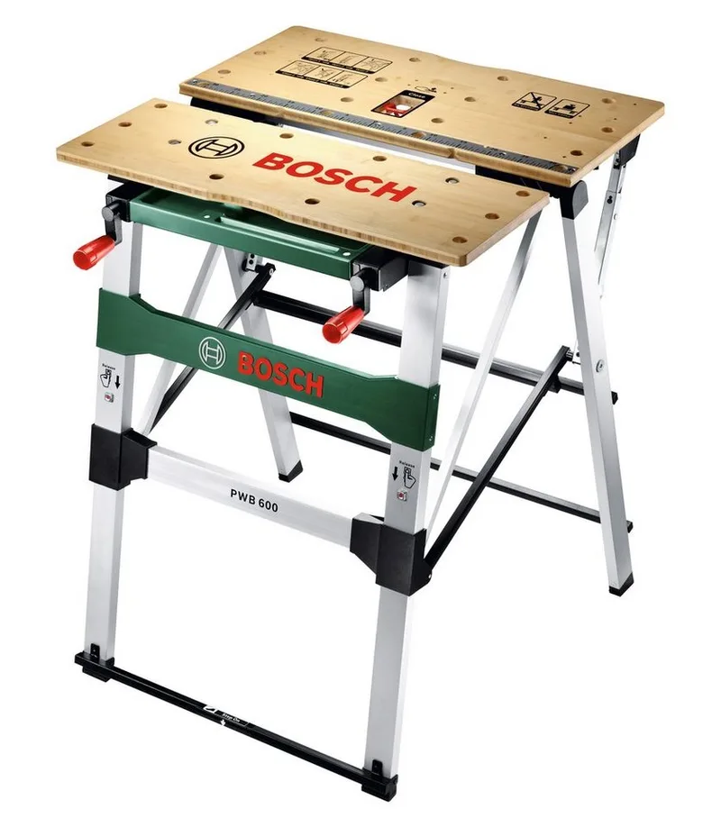 Werkbank PWB 600, L/T/H: 78x75x85 cm van Bosch, Groen – productafbeelding 1 van 3