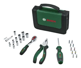 Werkzeugset, (26 Teile), Starter Werkzeug Set mit verschiedenen Handwerkzeugen, 26-teilig fra Bosch Home & Garden – produktbillede 1 af 4