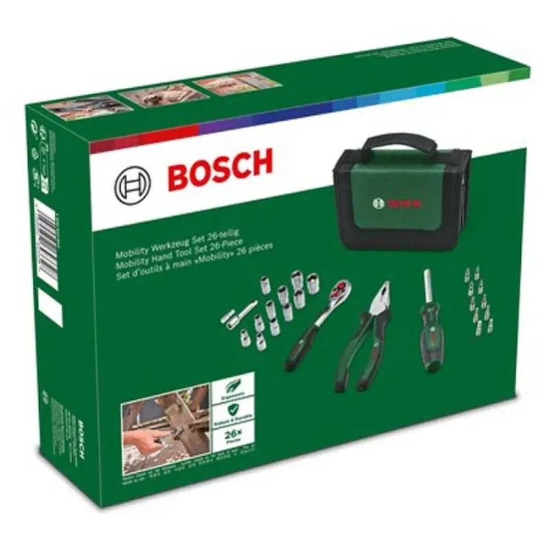 Werkzeugset, (26 Teile), Starter Werkzeug Set mit verschiedenen Handwerkzeugen, 26-teilig fra Bosch Home & Garden – produktbillede 4 af 4