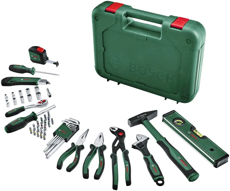 Advanced handgereedschapsset - 52-delig van Bosch, Groen – productafbeelding 1 van 5