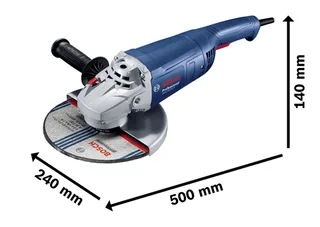 Winkelschleifer Bosch Professional Winkelschleifer GWS 20-230 P van Bosch, Rood – productafbeelding 3 van 5