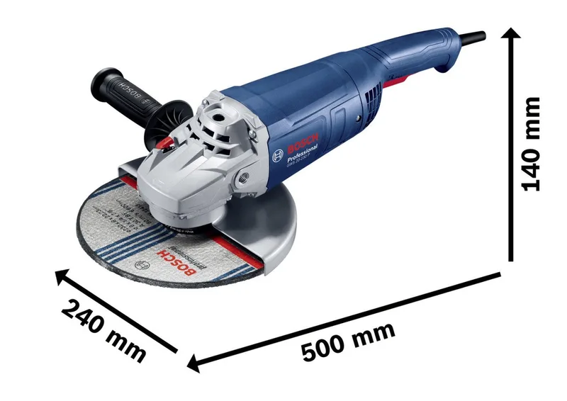 Winkelschleifer Bosch Professional Winkelschleifer GWS 20-230 P van Bosch, Rood – productafbeelding 3 van 5