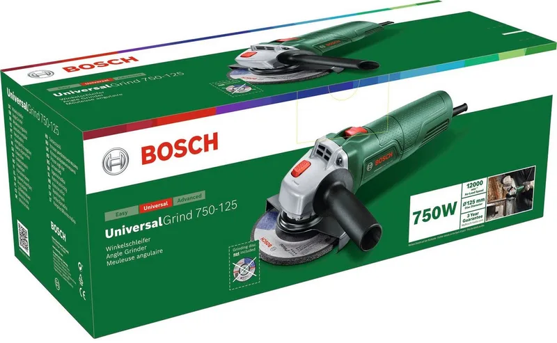 Winkelschleifer UniversalGrind 750-125 de Bosch, Vert – image du produit 2 sur 5