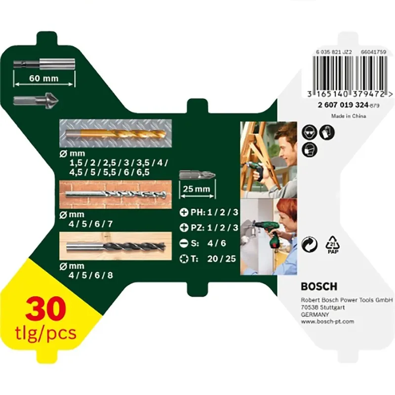 Accesorios Ensemble De Forets Et De Pointes X-line 30ti de Bosch Home & Garden – image du produit 2 sur 2