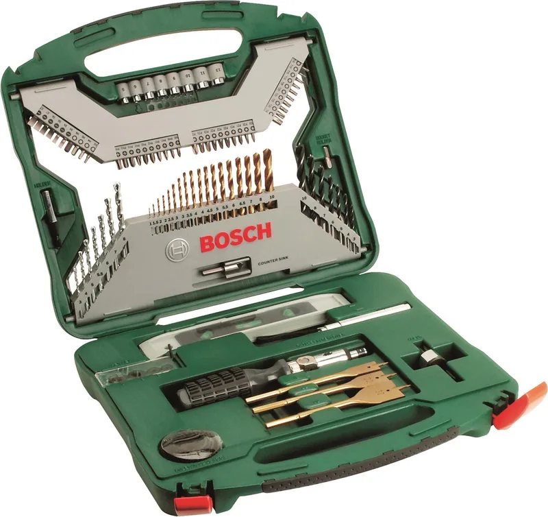 X-Line borenset - 100-delig - Titanium Plus Serie - Voor hout, metaal en steen de Bosch Home & Garden – image du produit
