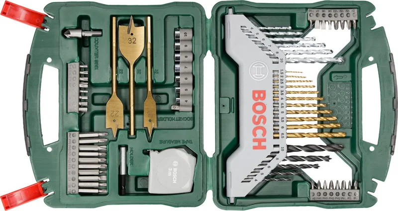 X-Line borenset - 70-delig - Titanium Plus Serie - Voor hout, metaal en steen van Bosch – productafbeelding 2 van 3