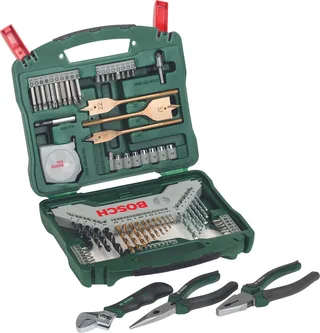 X-Line borenset - 70-delig - Titanium Plus Serie - Voor hout, metaal en steen - Met gratis handgereedschap van Bosch – productafbeelding 1 van 3