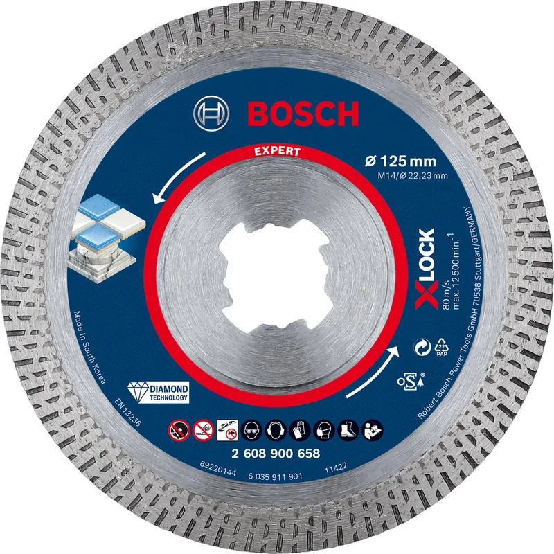 X-LOCK diamantdoorslijpschijf Beste voor hard keramiek 125 ... fra Bosch Professional – produktbillede