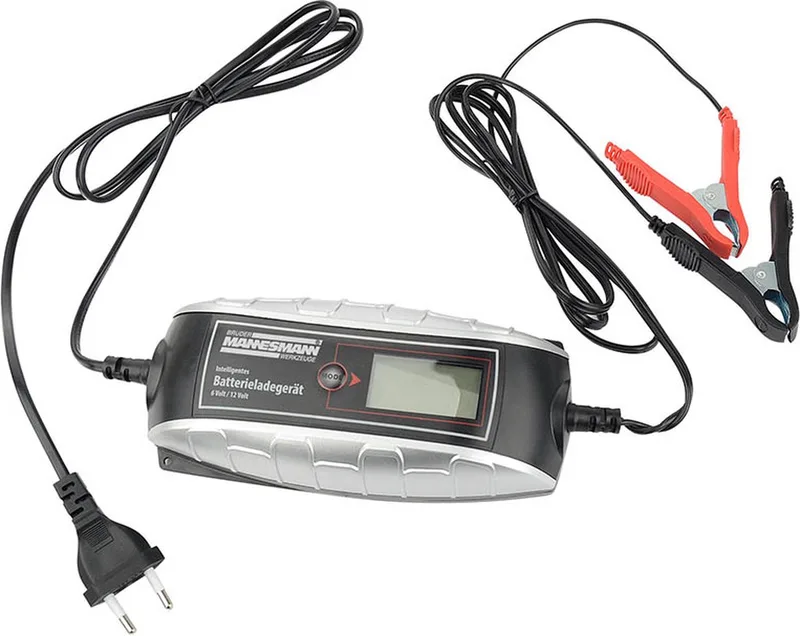 Acculader 6/12 V met LCD-scherm by Brüder Mannesmann, Acculaders, Breedte-8 cm, Lengte-18 cm, New-148625 – product image
