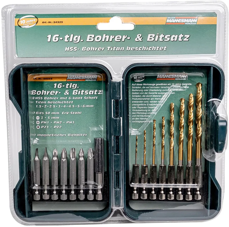 Boor- En Bitset 16-delig de Brüder Mannesmann – image du produit