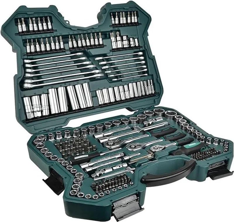 Brüder Mannesmann 215-delige Doppenset met Ratel in Koffer by Brüder Mannesmann, Green – product image