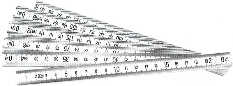Brüder Mannesmann 810-PVC Duimstok - PVC - 2m by Brüder Mannesmann, White – product image