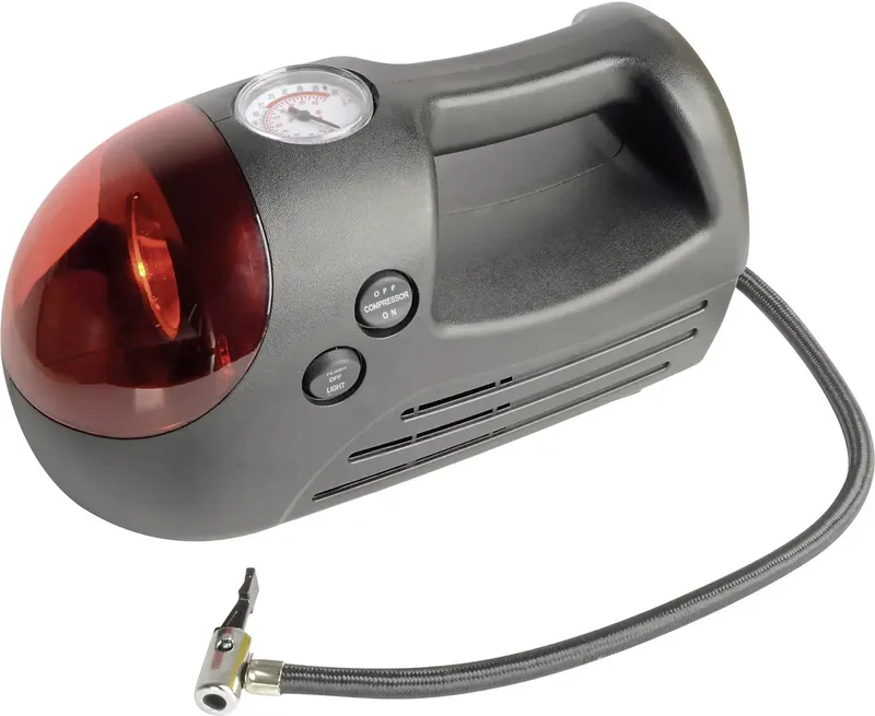 M 097-T Kompressor Universal-Luftkompressor 10 bar Blinklicht, mit Arbeitslampe, Analoges Manometer, Kabelfach/-aufnahme, Doppelkopf van Brüder Mannesmann – productafbeelding