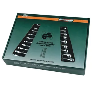 M 130-12 DIN Ring-Maulschlüssel-Satz 12teilig by Brüder Mannesmann – product image 2 of 3