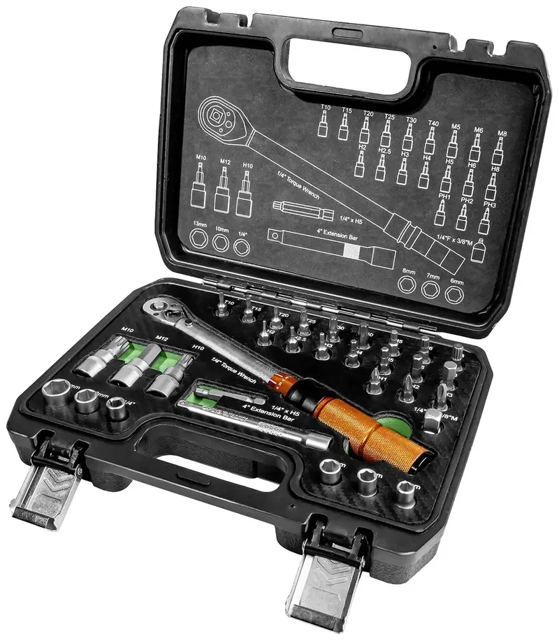 M18315 Drehmomentschlüssel-Set 1/4 (6.3 mm) 5 - 25 Nm von Brüder Mannesmann – Produktbild