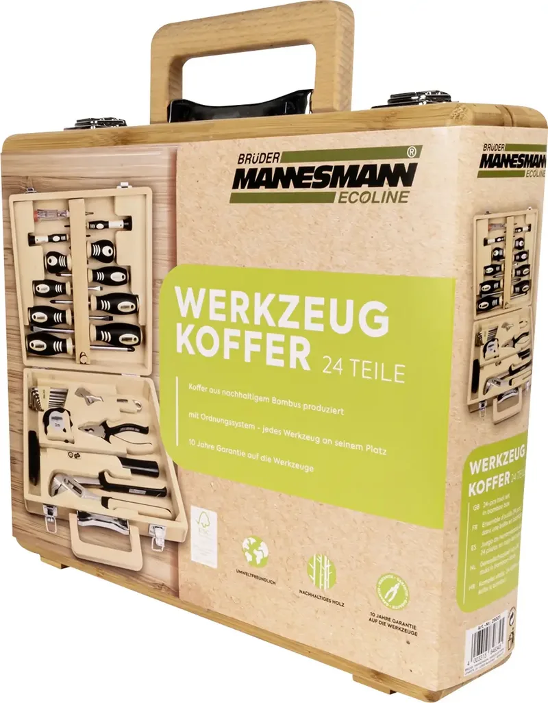 M29001 M29001 Werkzeugsatz inkl. Bambus-Koffer de Brüder Mannesmann – image du produit