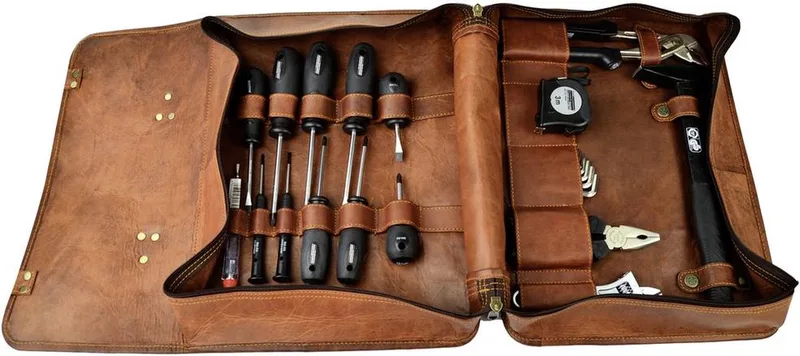 M29048 Gereedschapstas (met inhoud) 25-delig by Brüder Mannesmann, Brown – product image