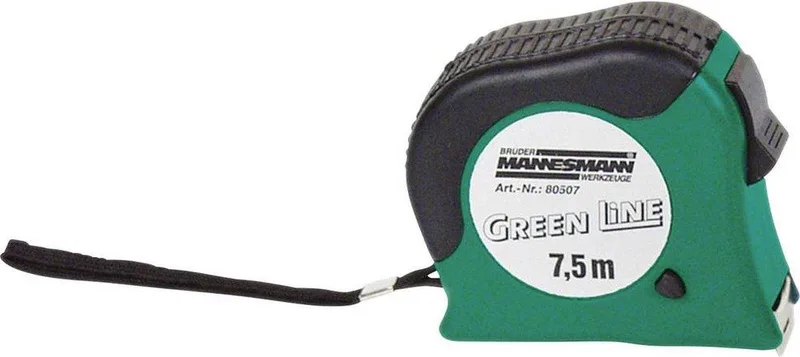 M80507 Rolmaat 7.5 m Staal by Brüder Mannesmann, Kleurloos – product image