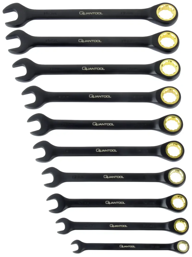 Q25210 Quantool Rollgabelschlüssel-Satz 10teilig Schlüsselweite (Metrisch) 8 - 19 mm by Brüder Mannesmann – product image 1 of 2