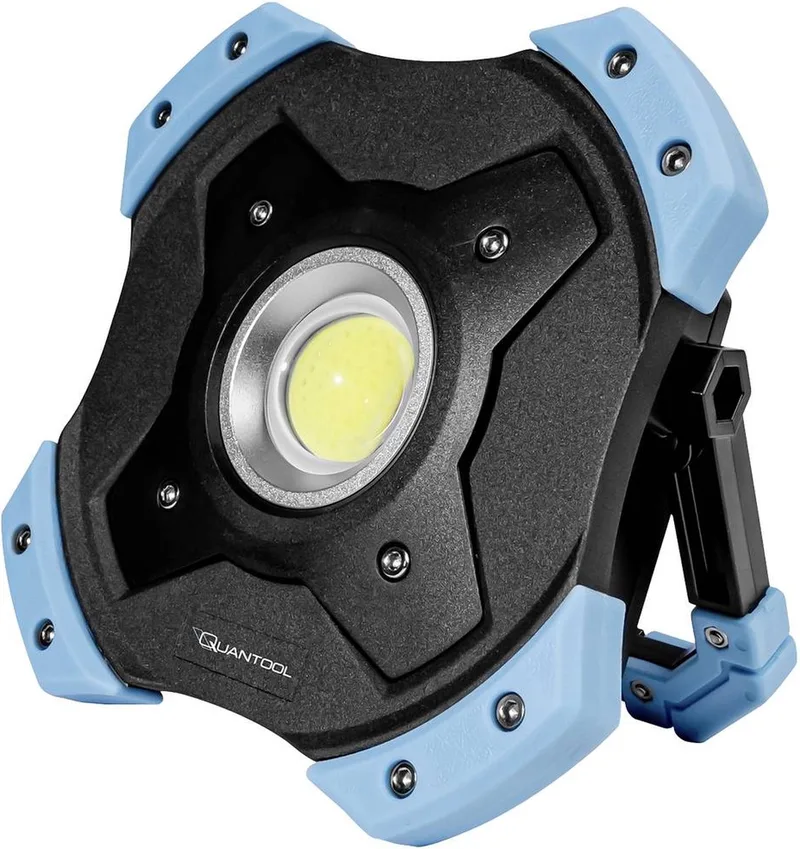 Q30670 Quantool Werklamp LED werkt op een accu 30 W 2000 lm fra Brüder Mannesmann, Sort, Blå – produktbillede