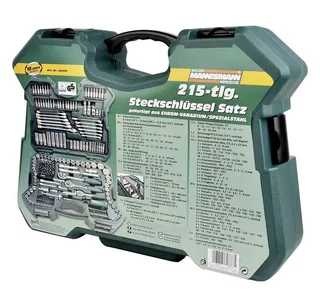 Steckschlüsselsatz metrisch 1/4 (6.3 mm), 3/8 (10 mm), 1/2 (12.5 mm) 215teilig M98430 de Brüder Mannesmann – image du produit 4 sur 5