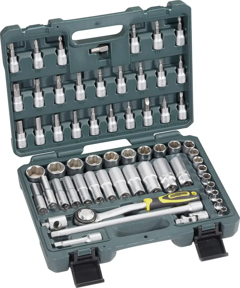 Steckschlüsselsatz metrisch 3/8 (10 mm) 61teilig M 2045-SL fra Brüder Mannesmann – produktbillede